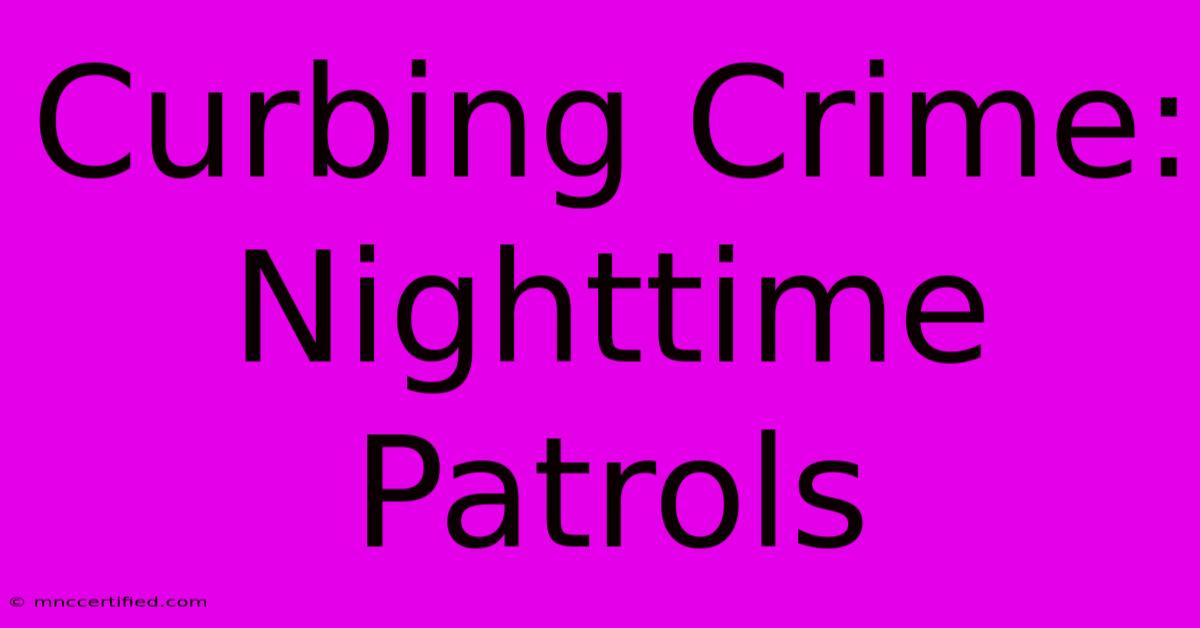 Curbing Crime: Nighttime Patrols