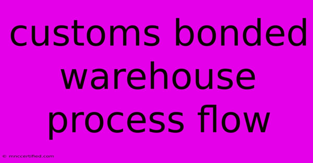 Customs Bonded Warehouse Process Flow