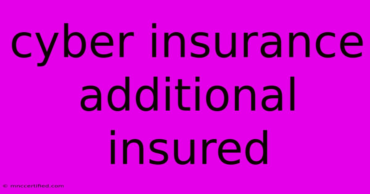 Cyber Insurance Additional Insured