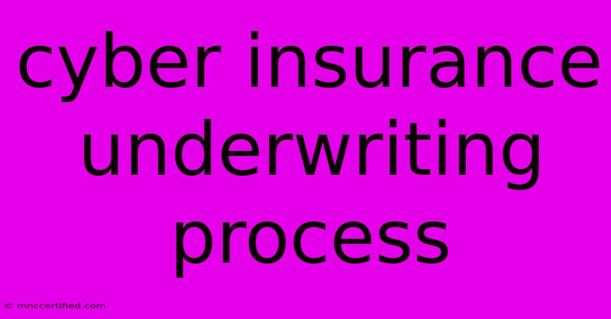 Cyber Insurance Underwriting Process