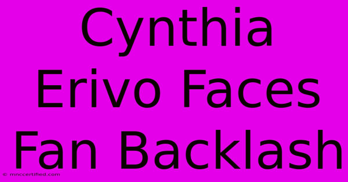 Cynthia Erivo Faces Fan Backlash