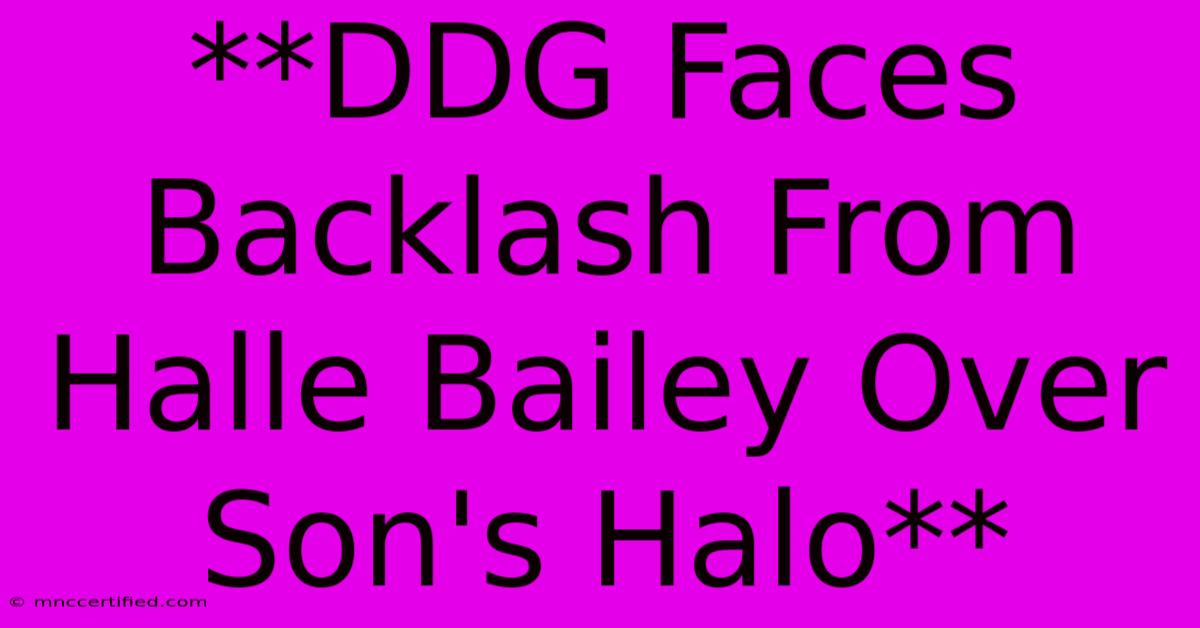 **DDG Faces Backlash From Halle Bailey Over Son's Halo**