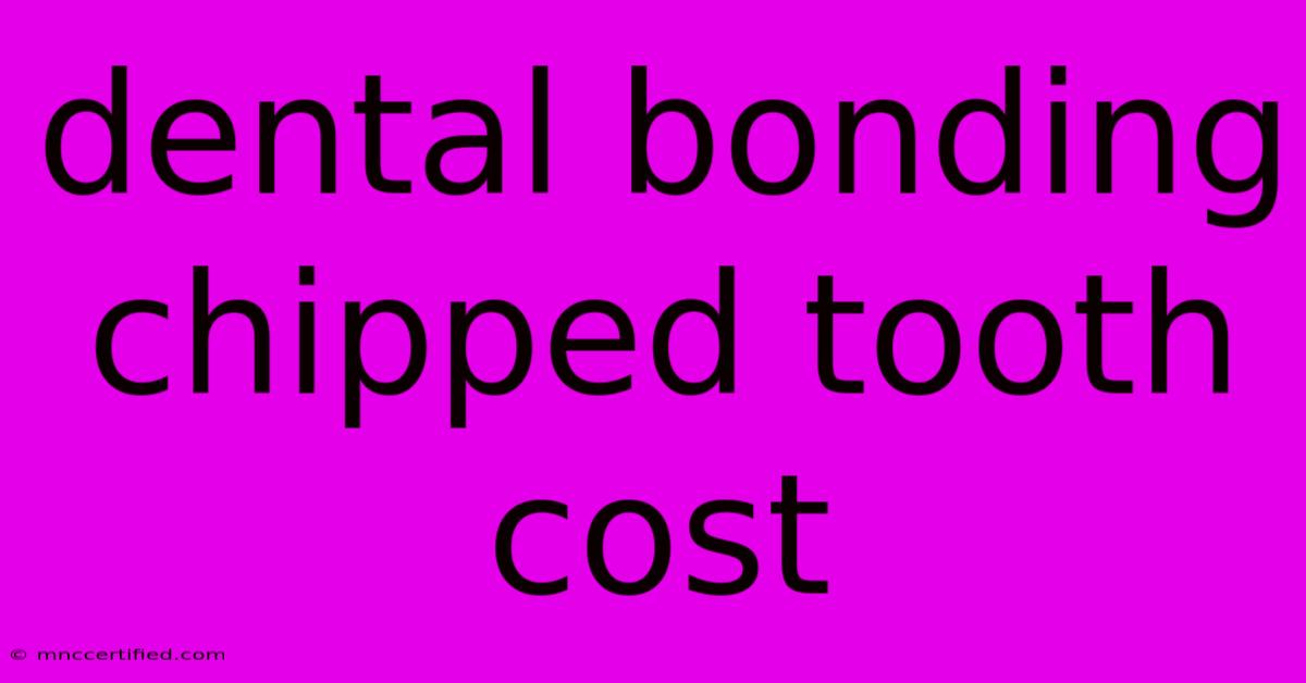 Dental Bonding Chipped Tooth Cost