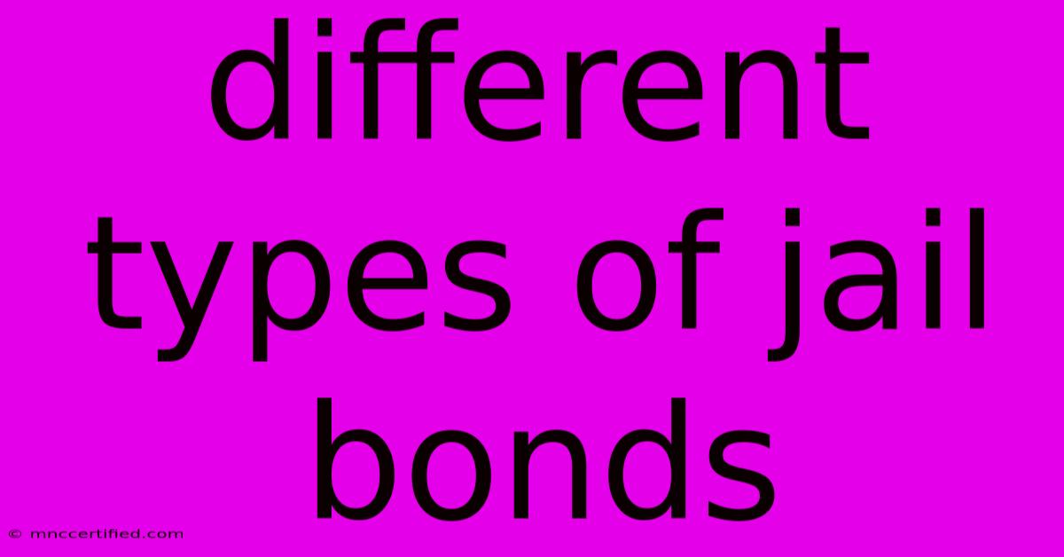 Different Types Of Jail Bonds