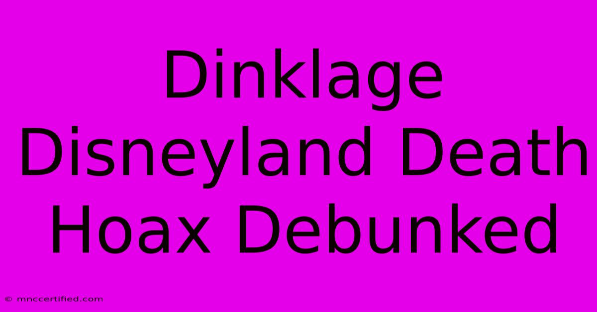 Dinklage Disneyland Death Hoax Debunked