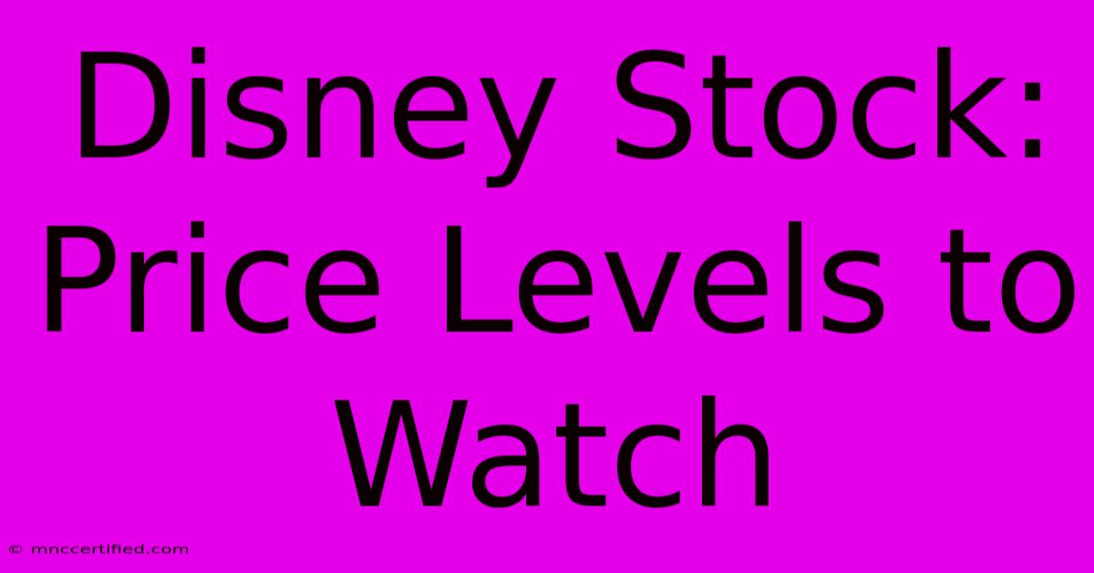 Disney Stock: Price Levels To Watch