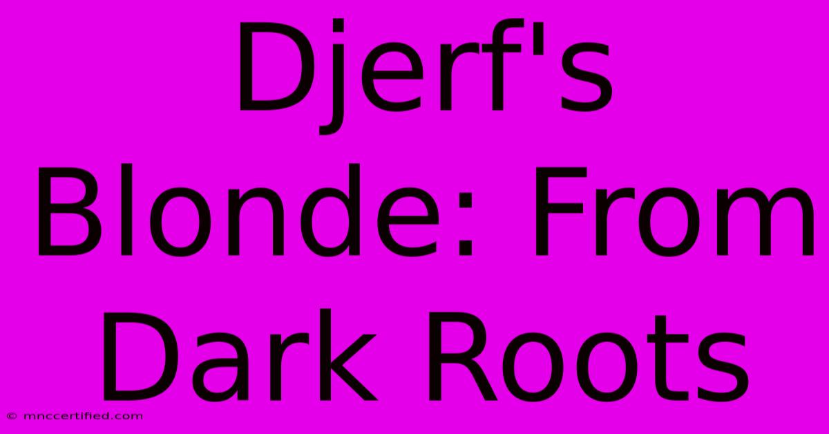 Djerf's Blonde: From Dark Roots