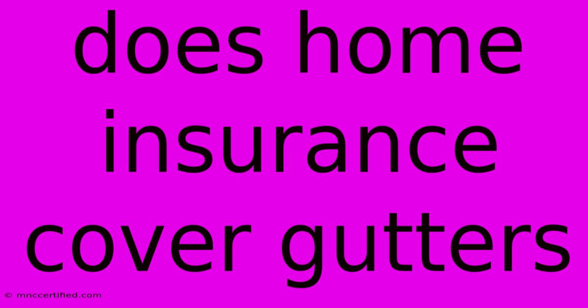 Does Home Insurance Cover Gutters