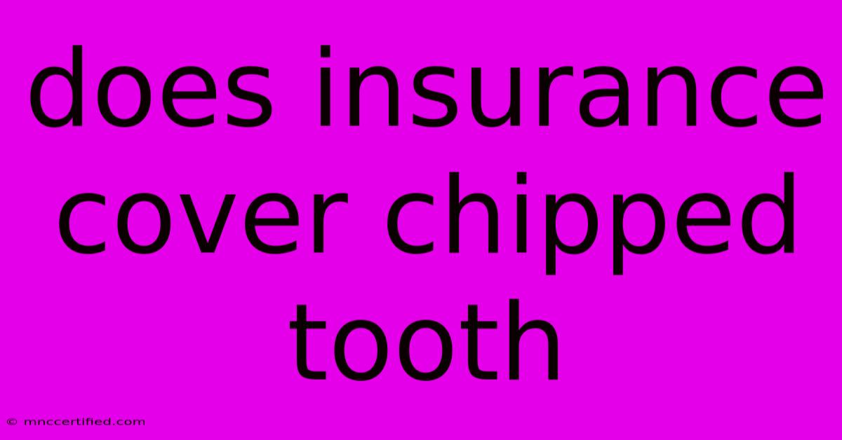 Does Insurance Cover Chipped Tooth