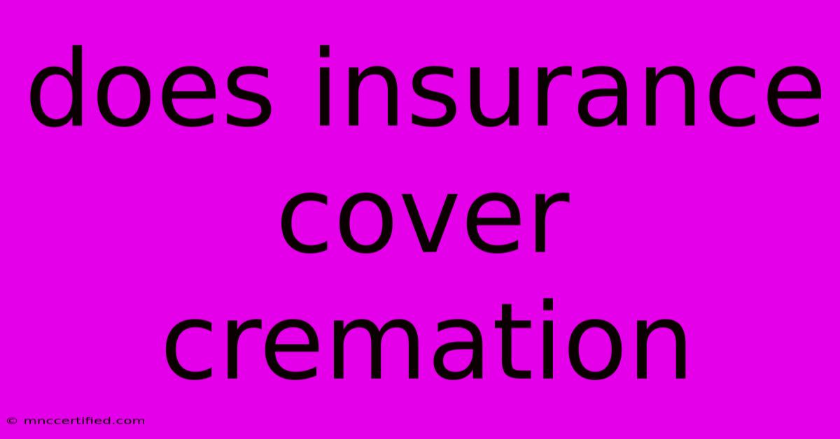 Does Insurance Cover Cremation