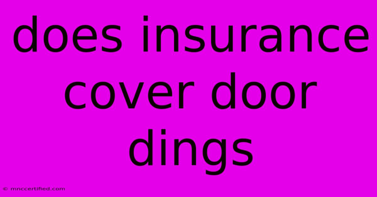 Does Insurance Cover Door Dings