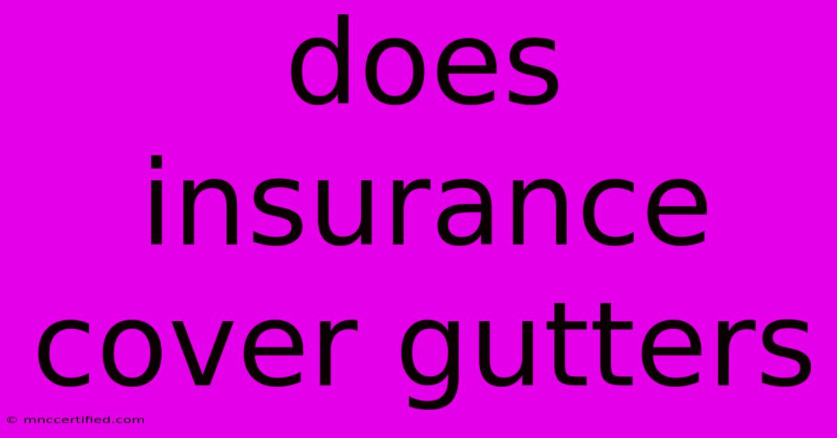 Does Insurance Cover Gutters