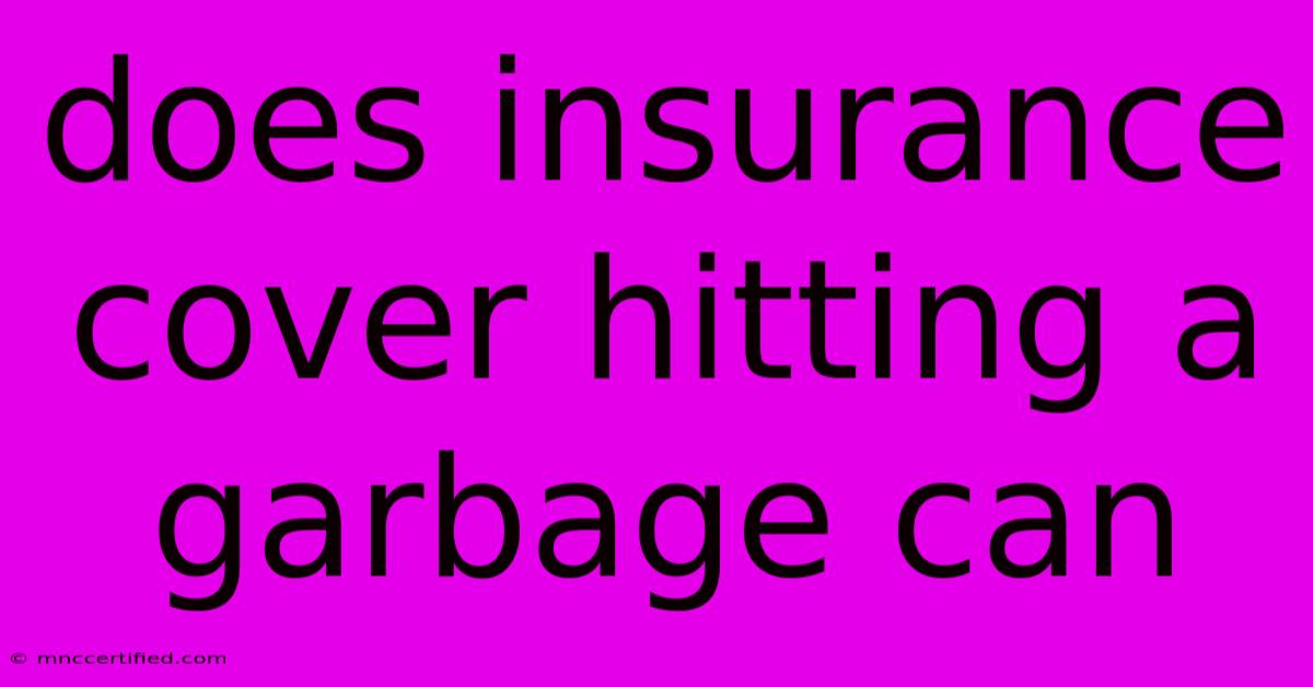 Does Insurance Cover Hitting A Garbage Can