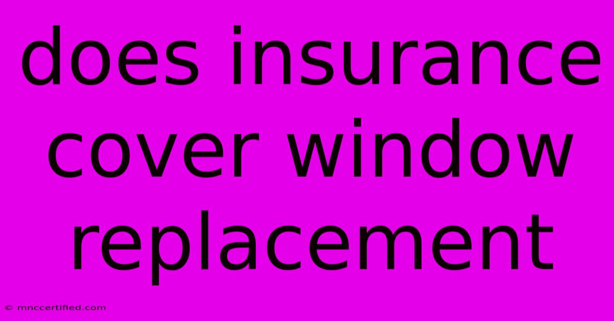 Does Insurance Cover Window Replacement