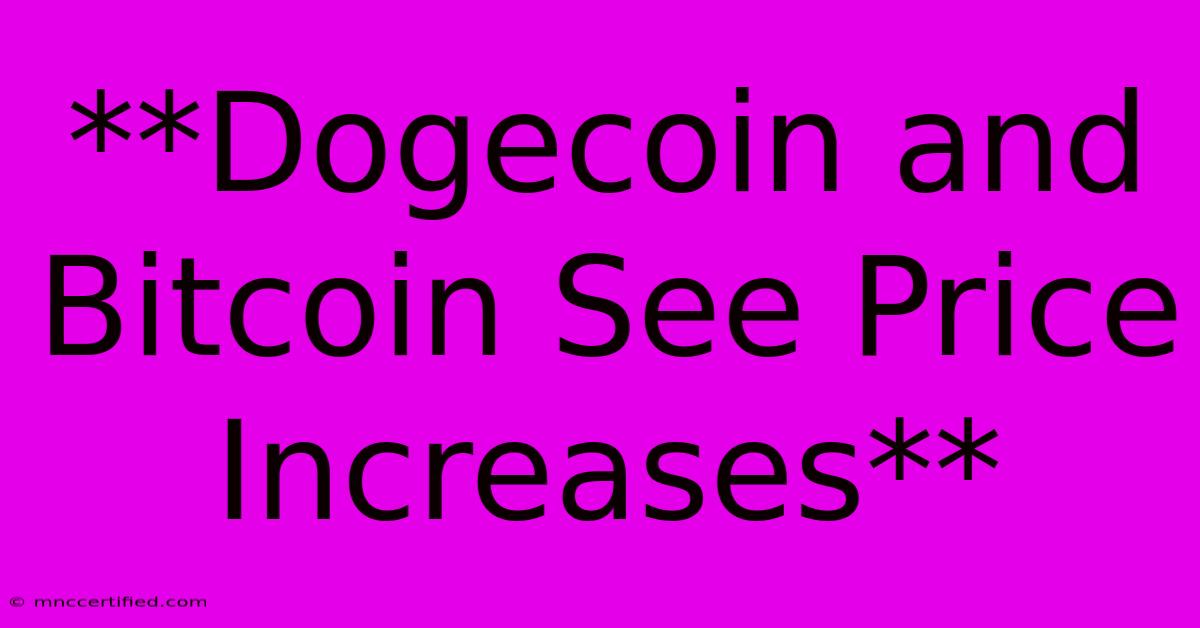 **Dogecoin And Bitcoin See Price Increases** 