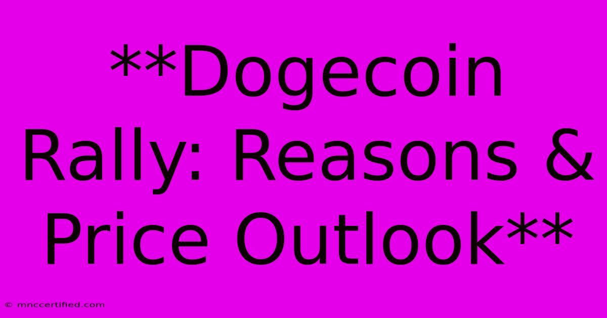 **Dogecoin Rally: Reasons & Price Outlook**