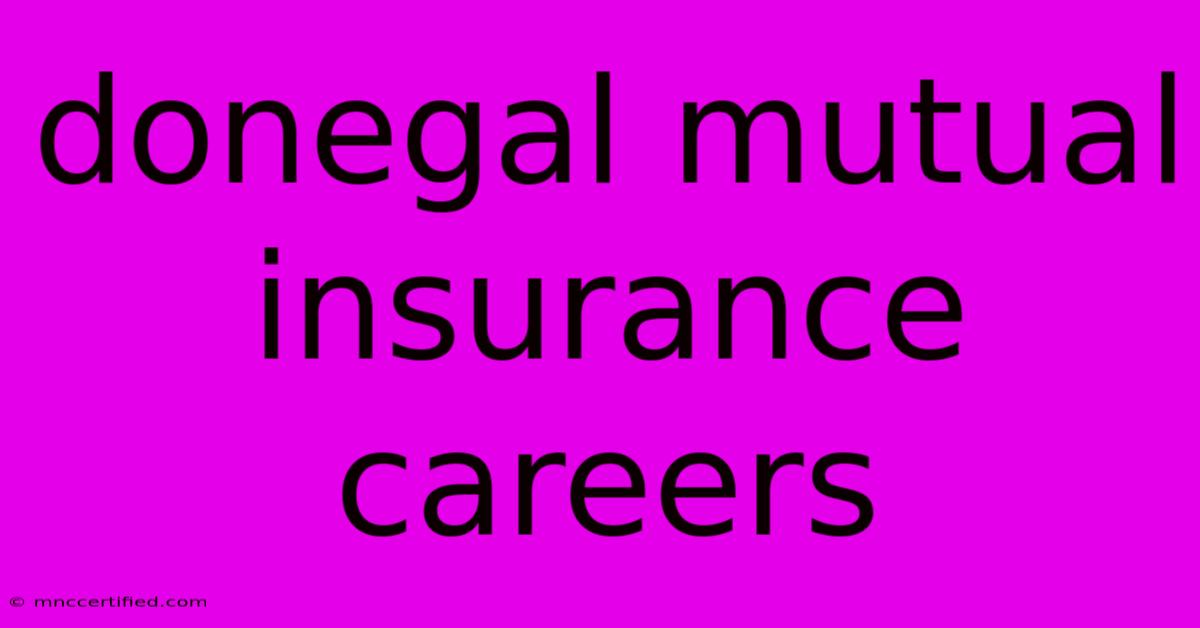 Donegal Mutual Insurance Careers