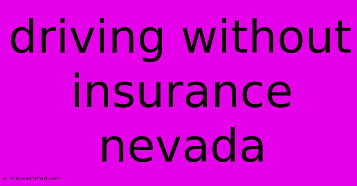 Driving Without Insurance Nevada