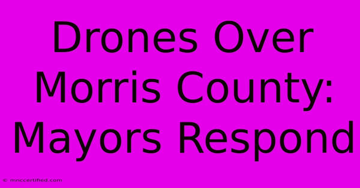 Drones Over Morris County: Mayors Respond