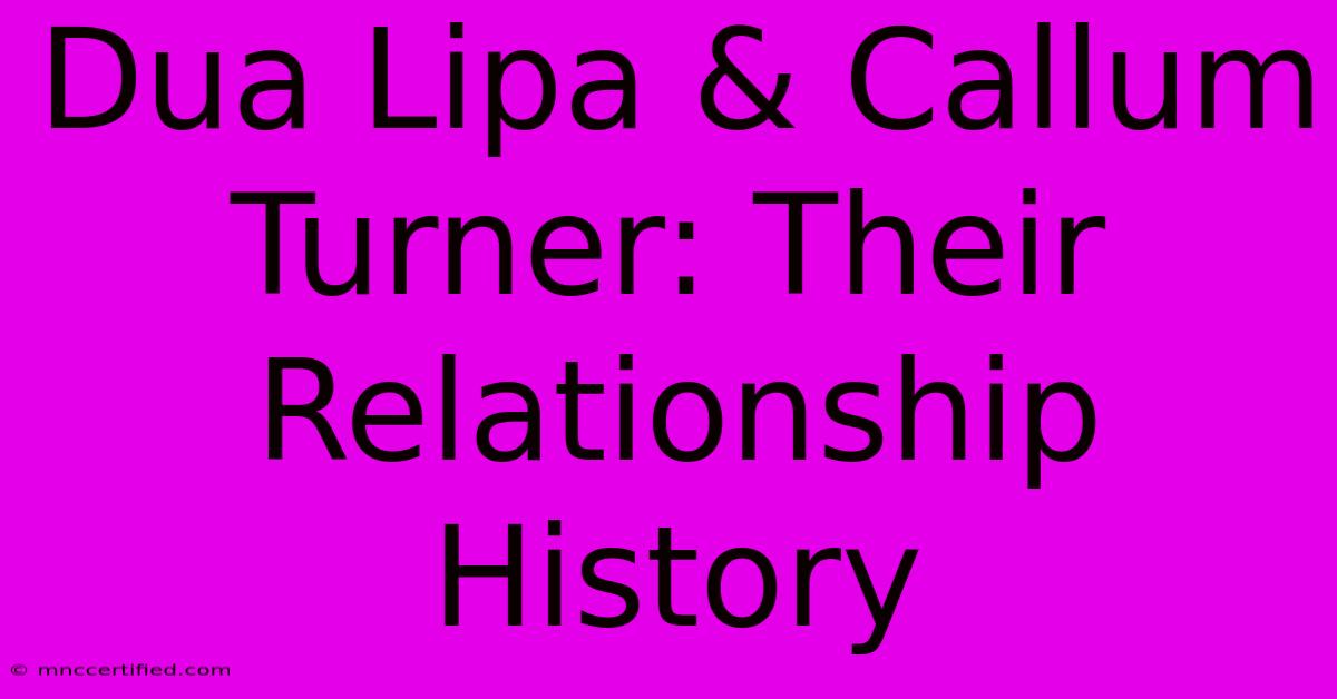 Dua Lipa & Callum Turner: Their Relationship History