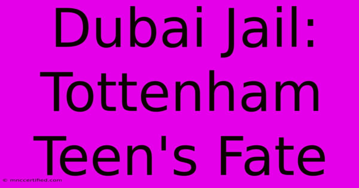 Dubai Jail: Tottenham Teen's Fate