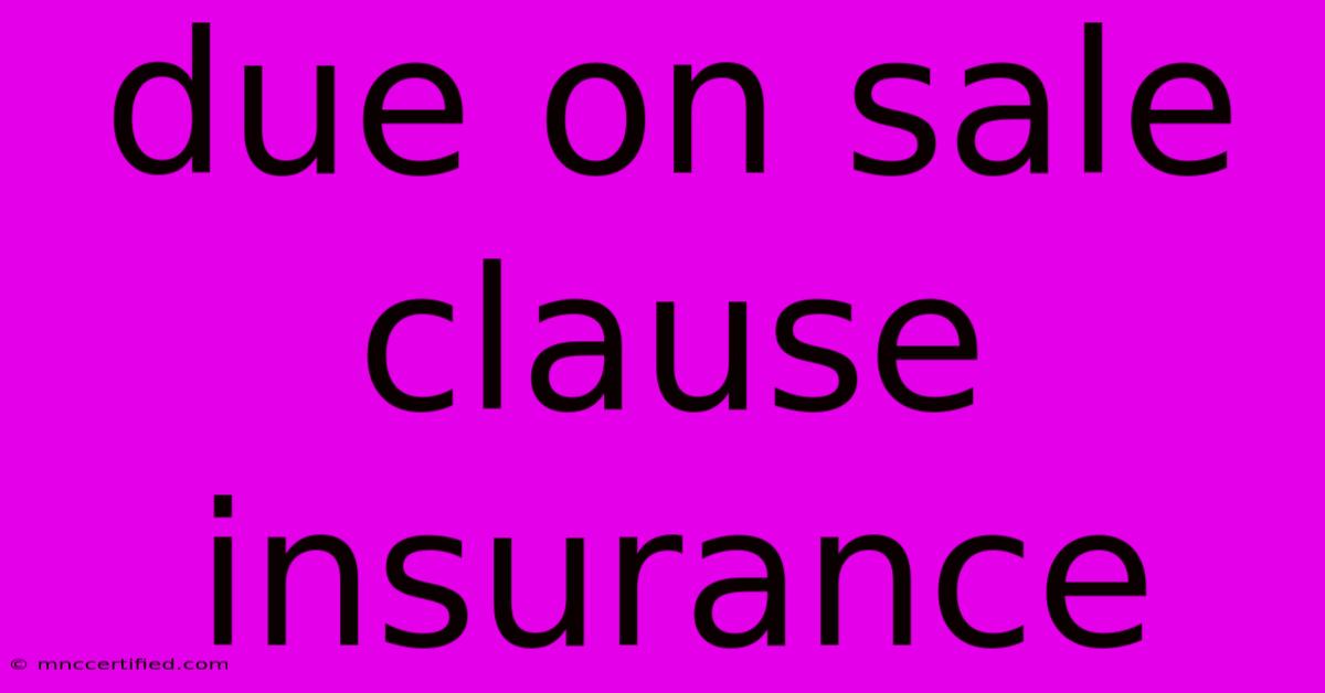 Due On Sale Clause Insurance