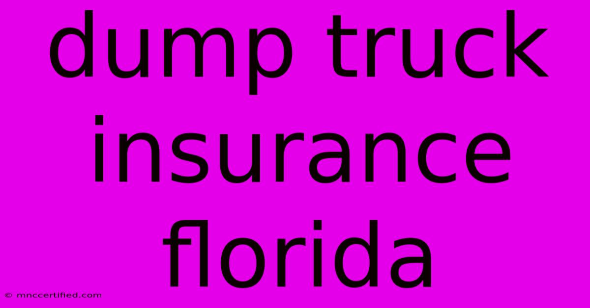 Dump Truck Insurance Florida