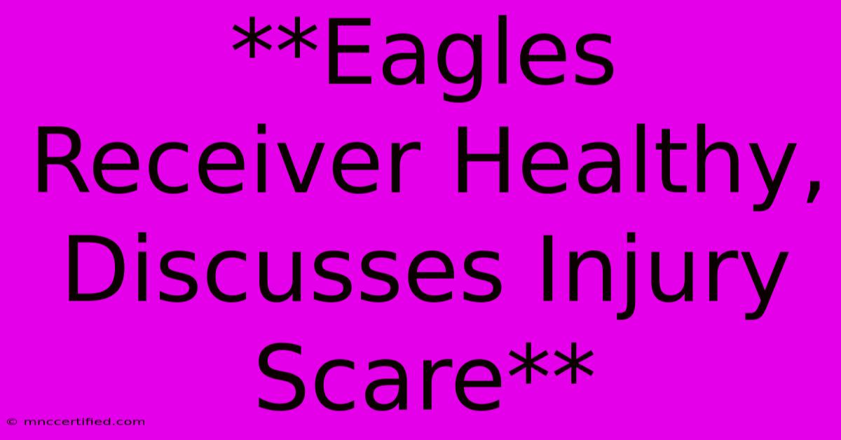 **Eagles Receiver Healthy, Discusses Injury Scare** 