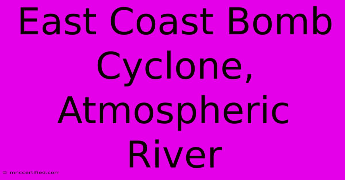 East Coast Bomb Cyclone, Atmospheric River