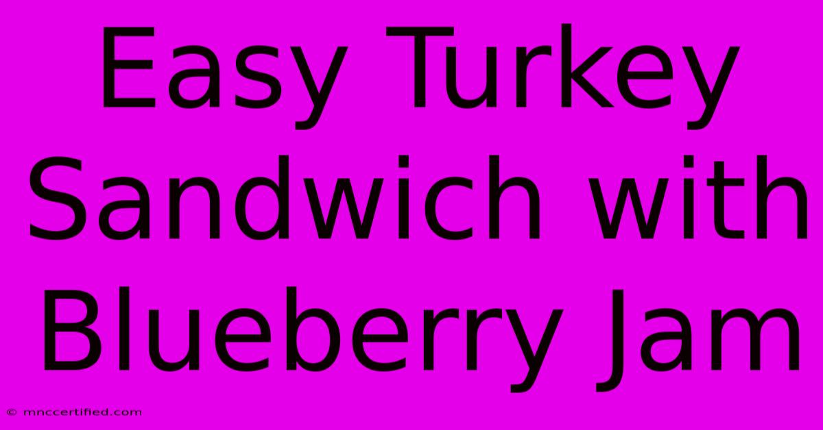 Easy Turkey Sandwich With Blueberry Jam