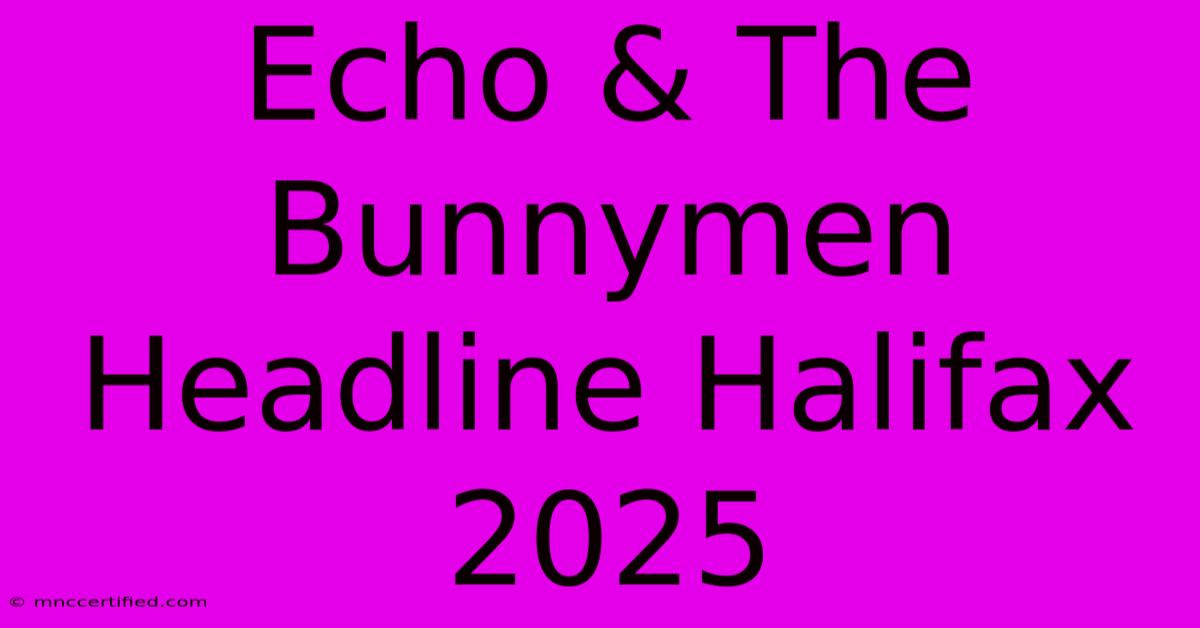 Echo & The Bunnymen Headline Halifax 2025