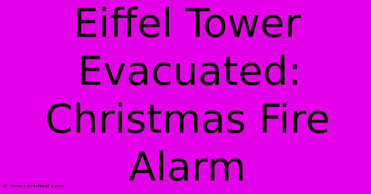 Eiffel Tower Evacuated: Christmas Fire Alarm