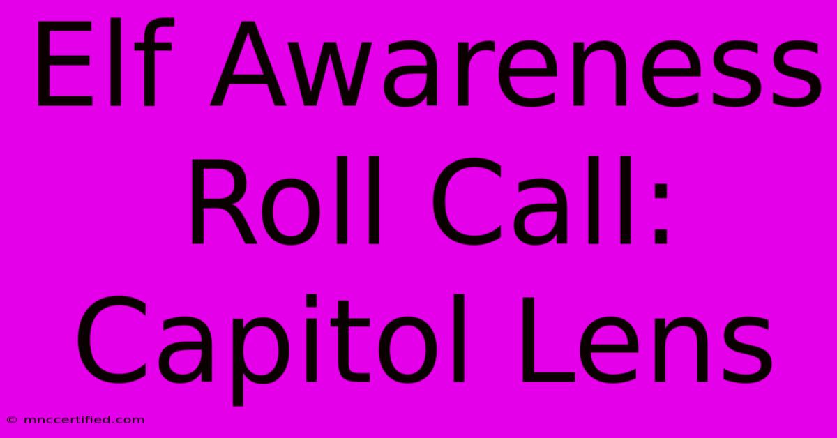 Elf Awareness Roll Call: Capitol Lens