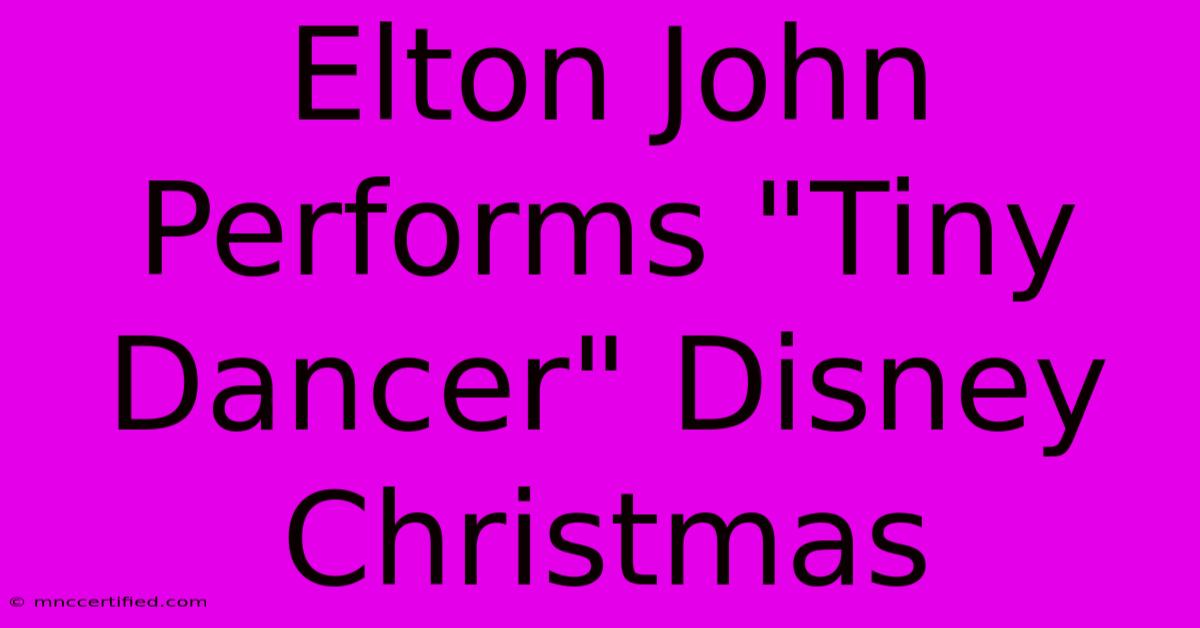 Elton John Performs 