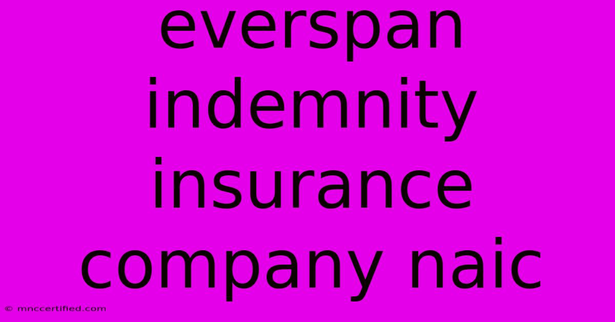 Everspan Indemnity Insurance Company Naic