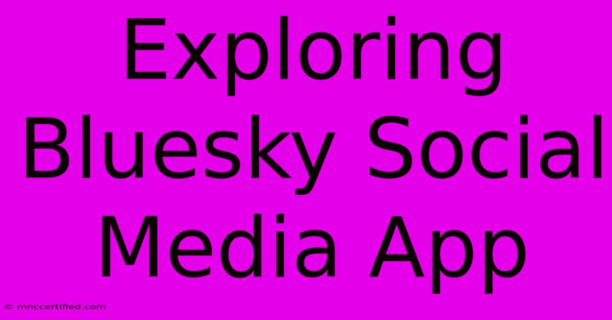 Exploring Bluesky Social Media App