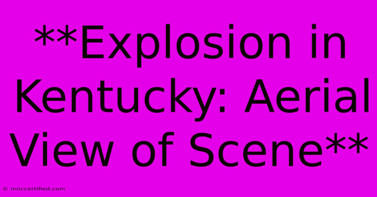 **Explosion In Kentucky: Aerial View Of Scene**