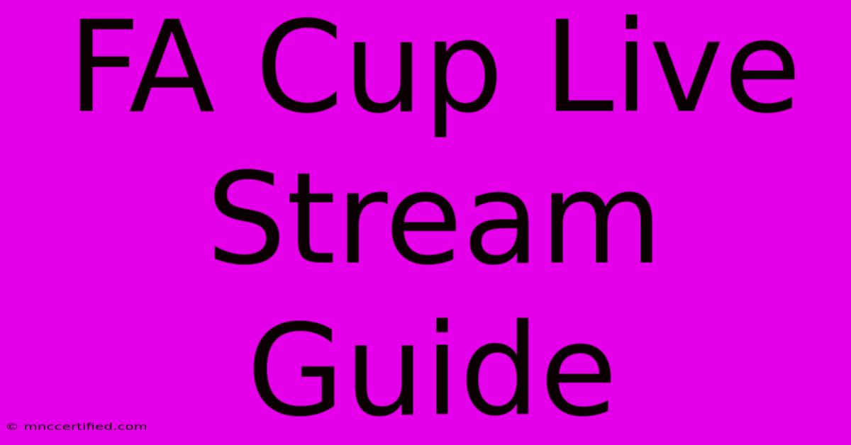 FA Cup Live Stream Guide