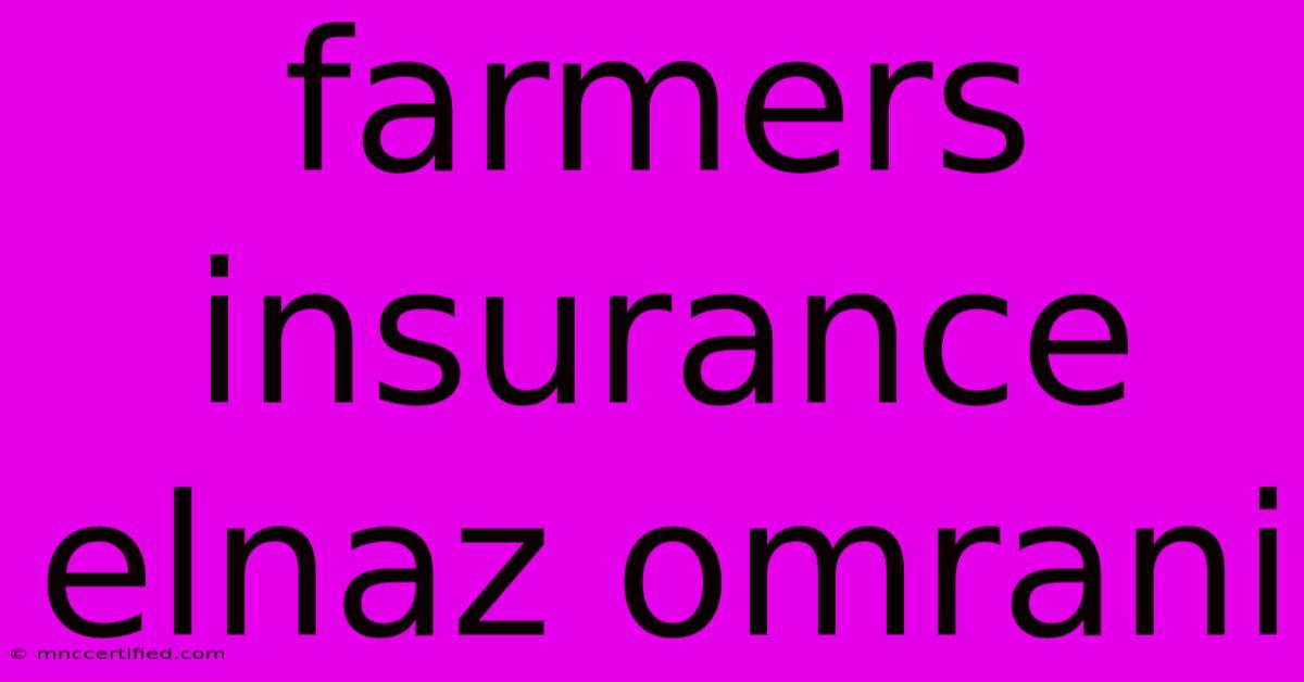 Farmers Insurance   Elnaz Omrani