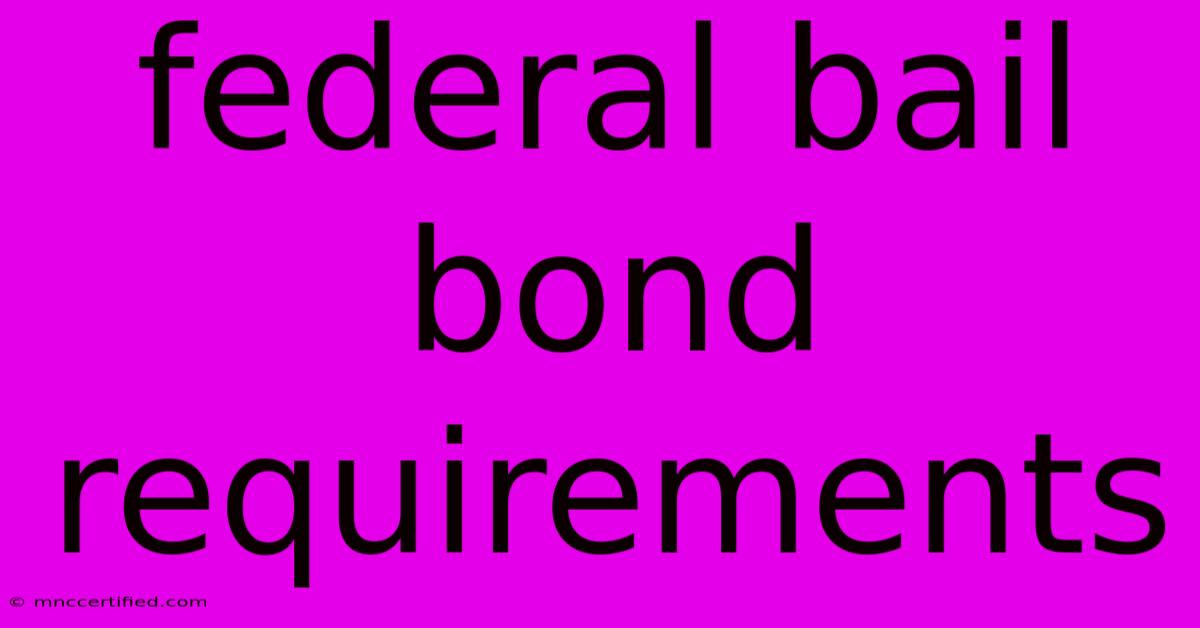 Federal Bail Bond Requirements