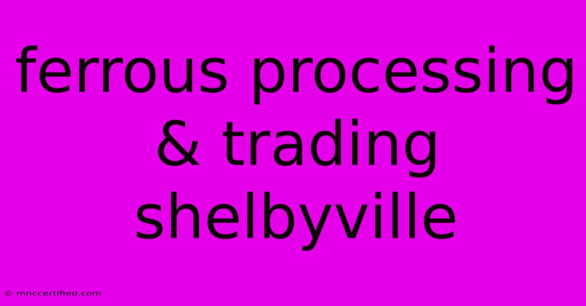 Ferrous Processing & Trading Shelbyville