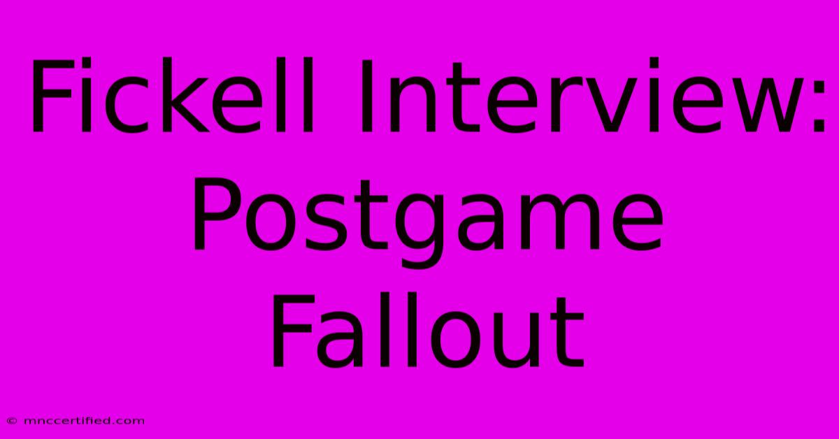 Fickell Interview: Postgame Fallout