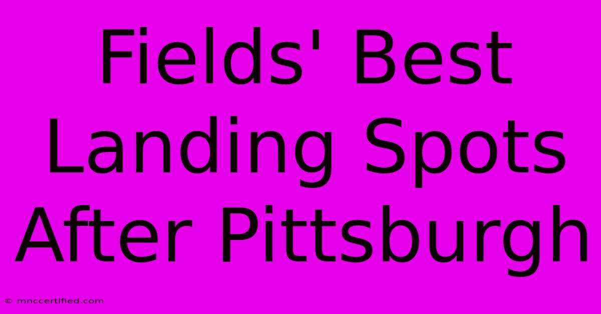 Fields' Best Landing Spots After Pittsburgh