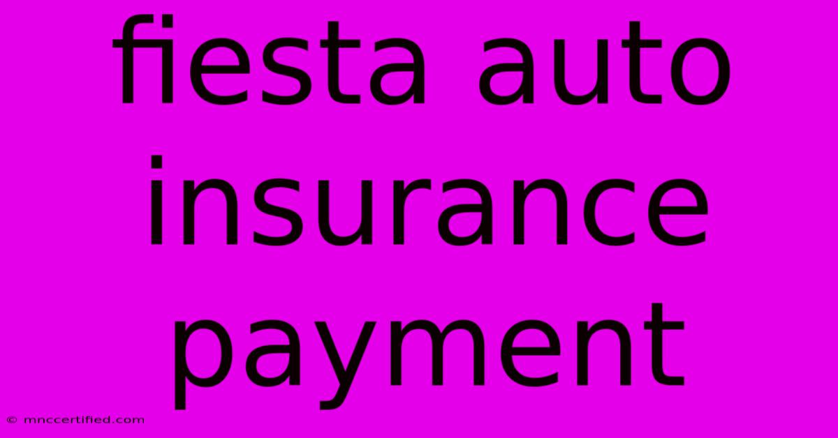 Fiesta Auto Insurance Payment