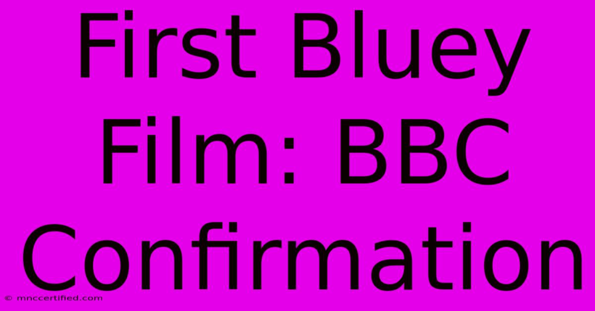 First Bluey Film: BBC Confirmation