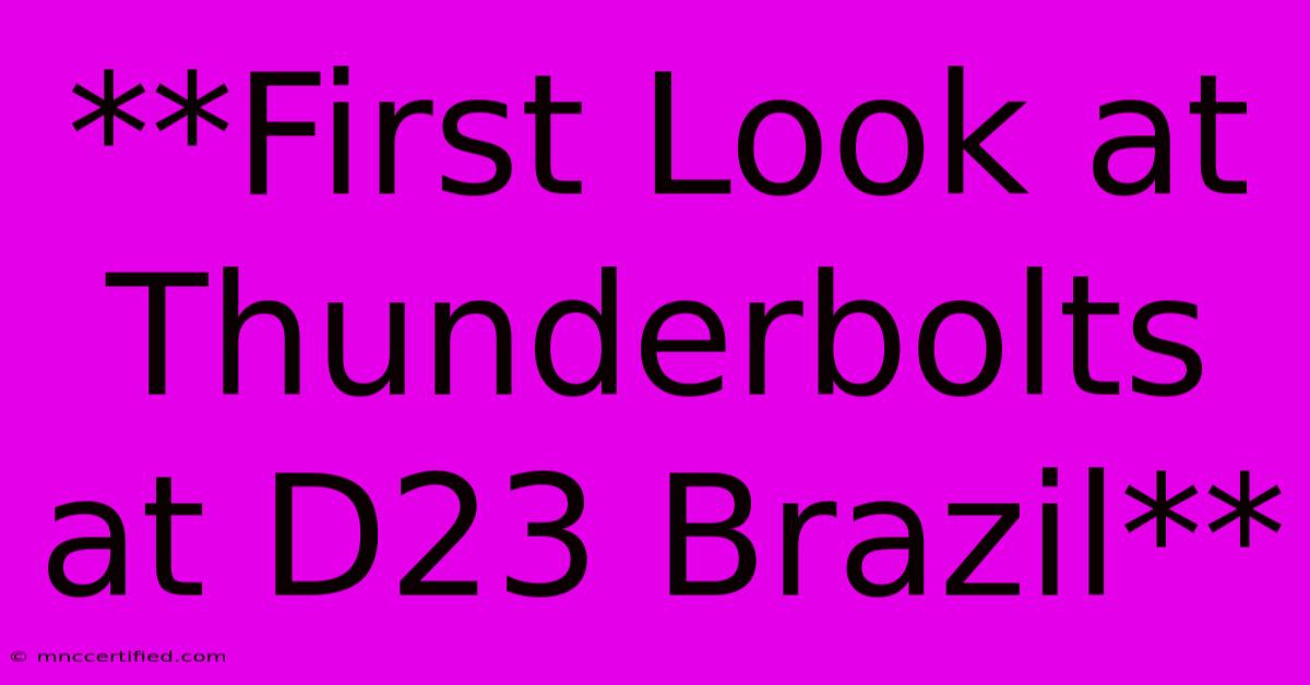 **First Look At Thunderbolts At D23 Brazil**