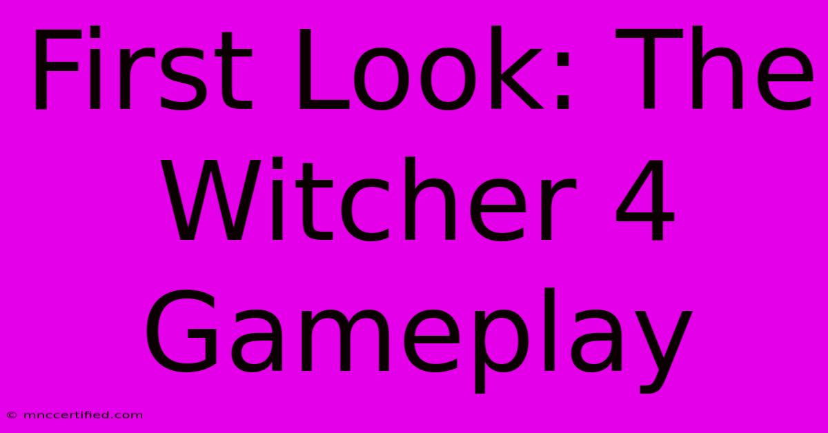 First Look: The Witcher 4 Gameplay