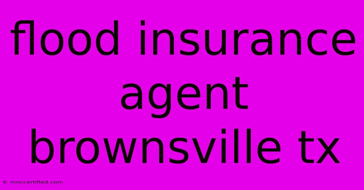 Flood Insurance Agent Brownsville Tx