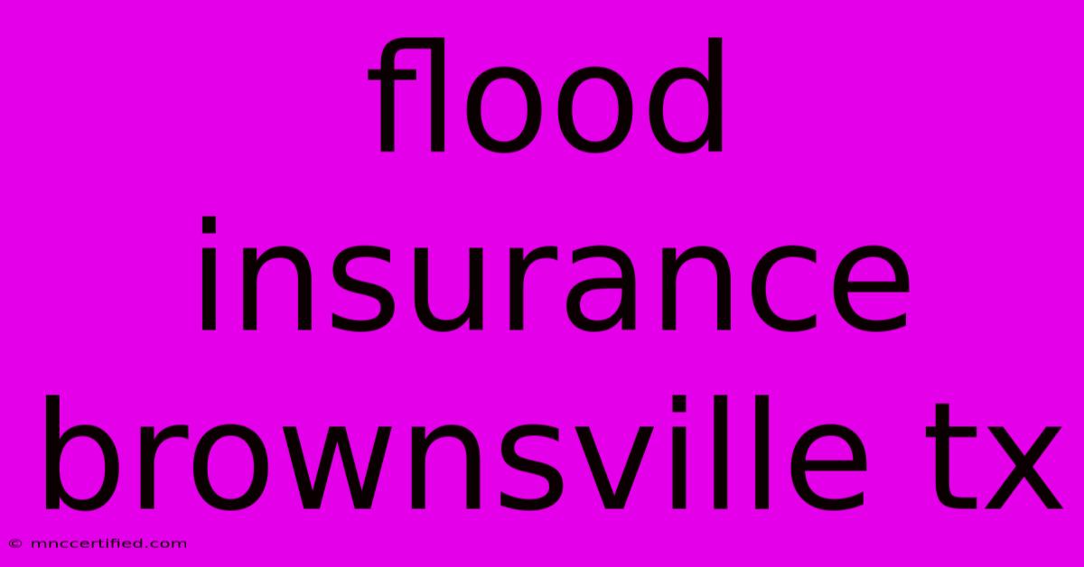 Flood Insurance Brownsville Tx