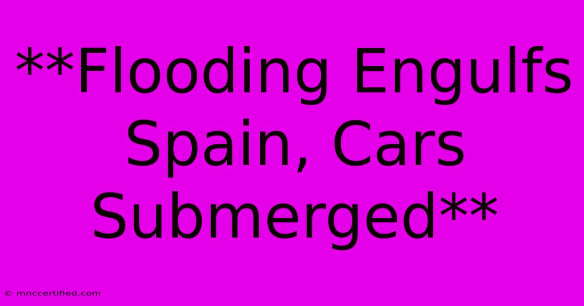 **Flooding Engulfs Spain, Cars Submerged**